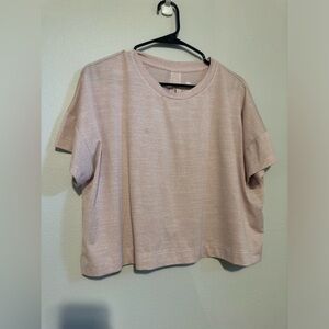 Pink cropped workout tee